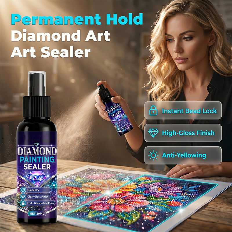💎🌟Diamond art sealer – locks beads, glossy finish, dries fast & lasts.