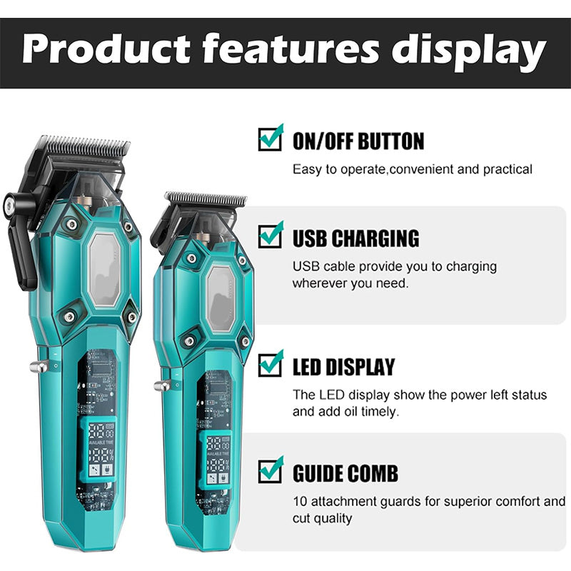 ✂️💈 Precision T-blade trimmer – 120-min runtime, 7000 RPM motor!