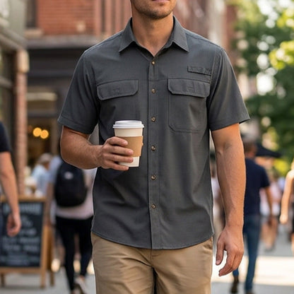 👕Men's Quick Dry Short Sleeve Workwear Shirt✨