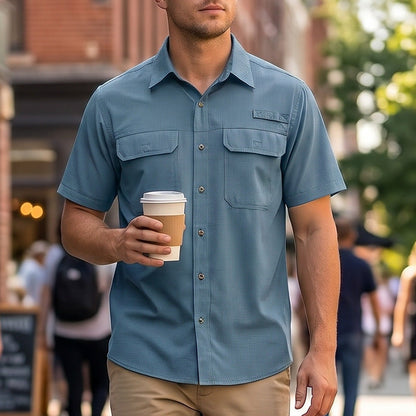 👕Men's Quick Dry Short Sleeve Workwear Shirt✨