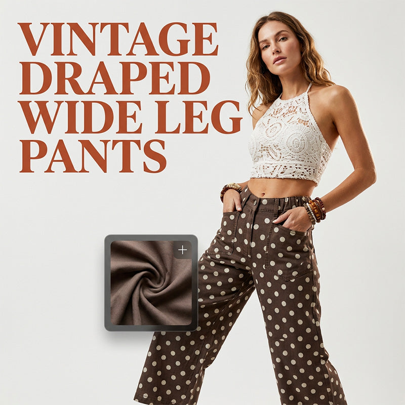 🌸 Women's Casual Polka Dot Wide Leg Pants