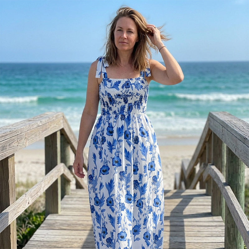 Women's Summer Elegant Floral Strap Dress