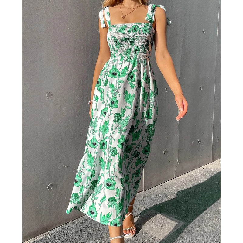 Women's Summer Elegant Floral Strap Dress
