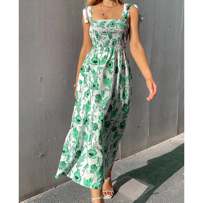 Women's Summer Elegant Floral Strap Dress