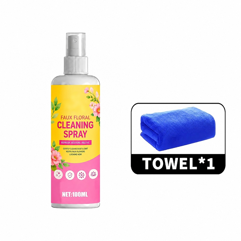 Artificial Flower Cleaning Spray with Towel