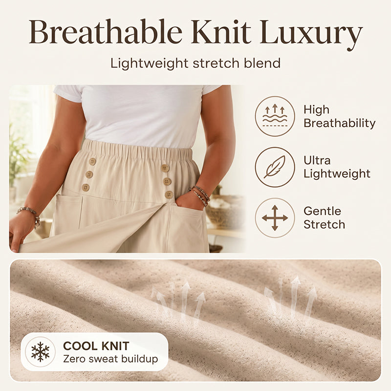 Women's Knee-Length Asymmetrical Wrap Shorts