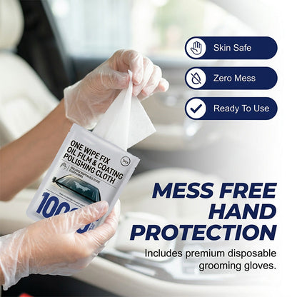 🚗💧 Windshield oil removal wipes – eliminate glare, restore clarity, safe & mess-free!