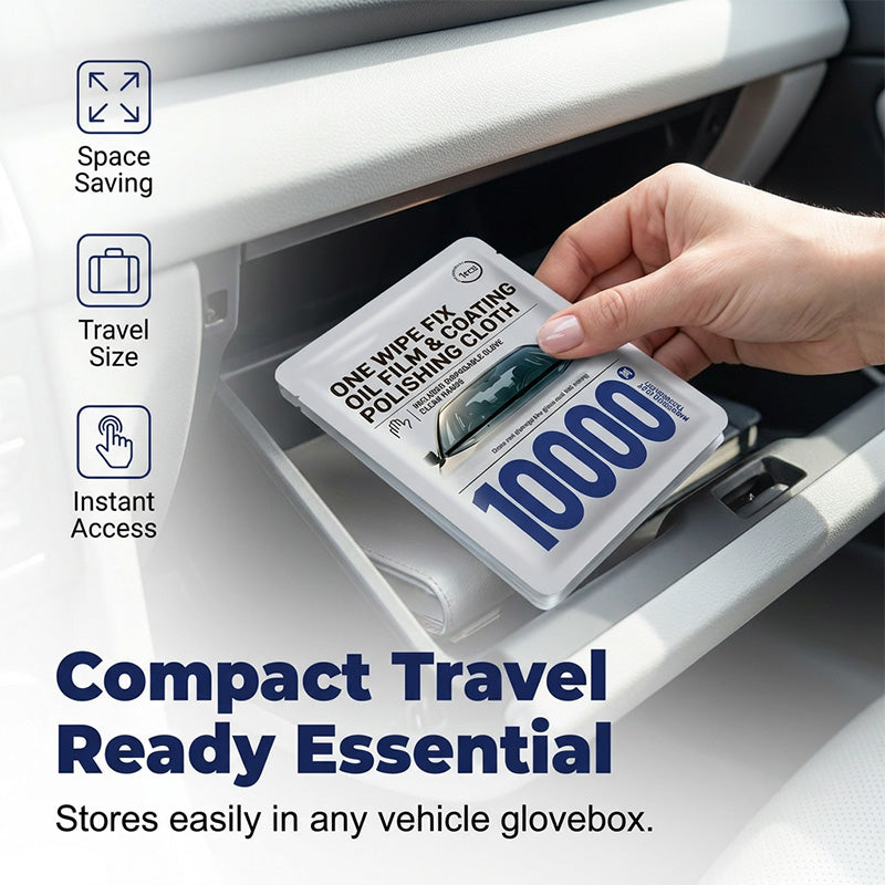 🚗💧 Windshield oil removal wipes – eliminate glare, restore clarity, safe & mess-free!