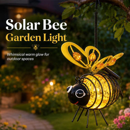 ✨🐝Solar Heart-Winged Bee Light | Weather-Resistant Metal Garden Ornament with Warm Glow