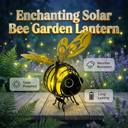 ✨🐝Solar Heart-Winged Bee Light | Weather-Resistant Metal Garden Ornament with Warm Glow