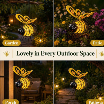✨🐝Solar Heart-Winged Bee Light | Weather-Resistant Metal Garden Ornament with Warm Glow