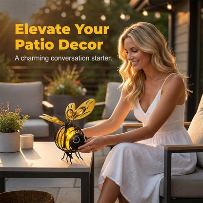 ✨🐝Solar Heart-Winged Bee Light | Weather-Resistant Metal Garden Ornament with Warm Glow