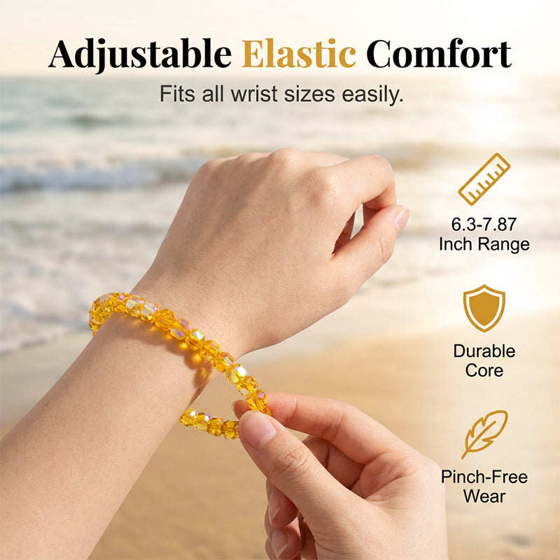🥳2026 HOT SALE🥳💞50K+ SOLD!⏳✨Handcrafted Elastic Crystal Bead Bracelet Marine Theme Jewelry