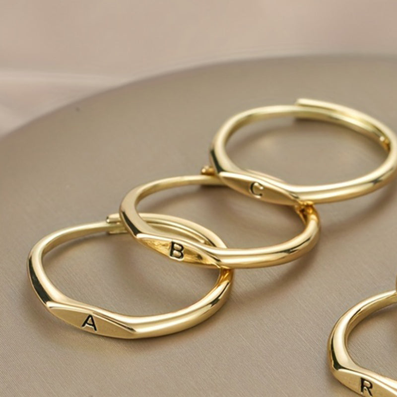 Minimalist Initial Ring for Everyday Elegance