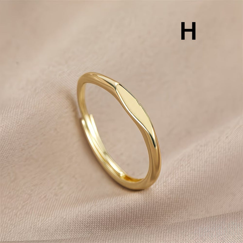 Minimalist Initial Ring for Everyday Elegance