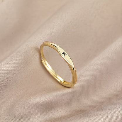 Minimalist Initial Ring for Everyday Elegance