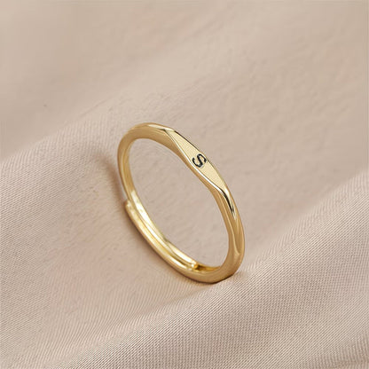 Minimalist Initial Ring for Everyday Elegance