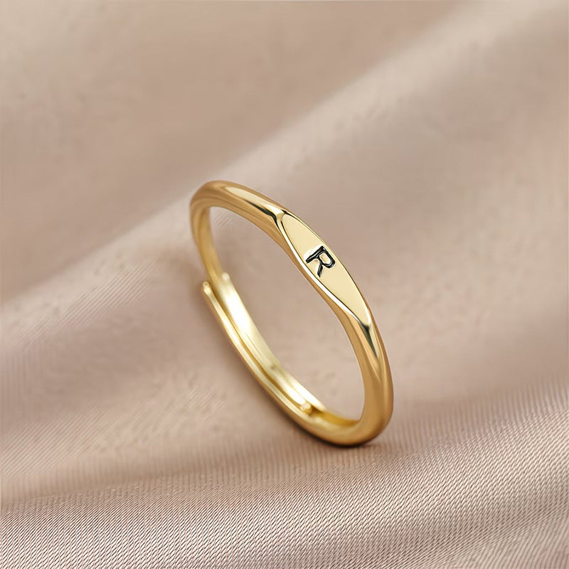 Minimalist Initial Ring for Everyday Elegance