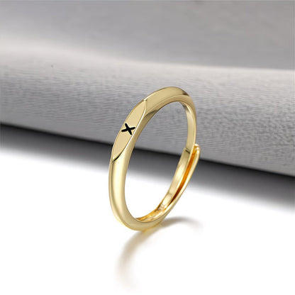 Minimalist Initial Ring for Everyday Elegance