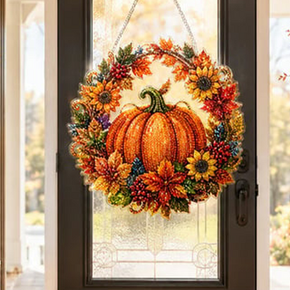 Pumpkin Diamond Art DIY Hanging Ornament Kit