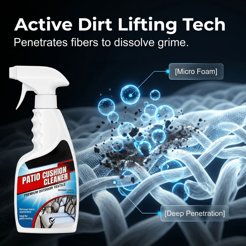 Patio Cushion Cleaner Spray for Deep Stain Removal and Fabric Refreshing
