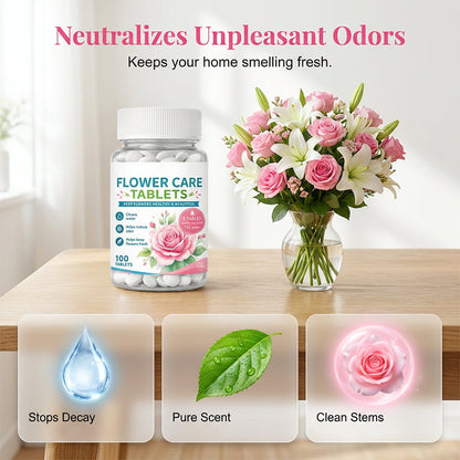 🌸Flower Preservation Water Purifier Tablets💐 One tablet—keeps bouquets vibrant & vase water crystal-clear