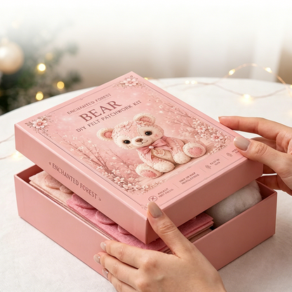 🎀49% OFF🎁Pink Enchanted Forest DIY Felt Patchwork Kit