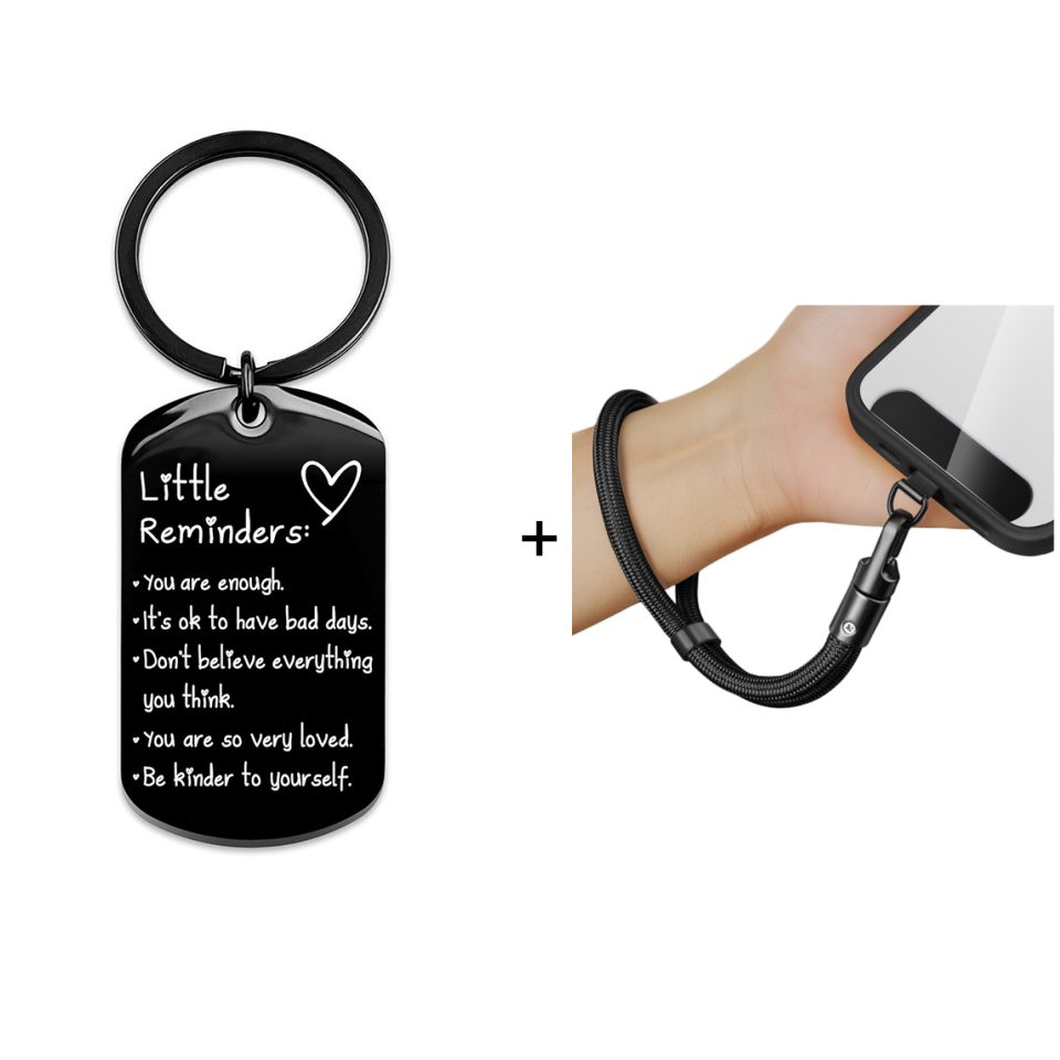 Engraved Inspirational Stainless Steel Keychain💕The best gift of companionship for family and friends.
