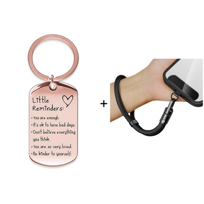 Engraved Inspirational Stainless Steel Keychain💕The best gift of companionship for family and friends.