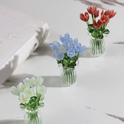 🌷 Glass flower vase set – vibrant, compact, maintenance-free forever!