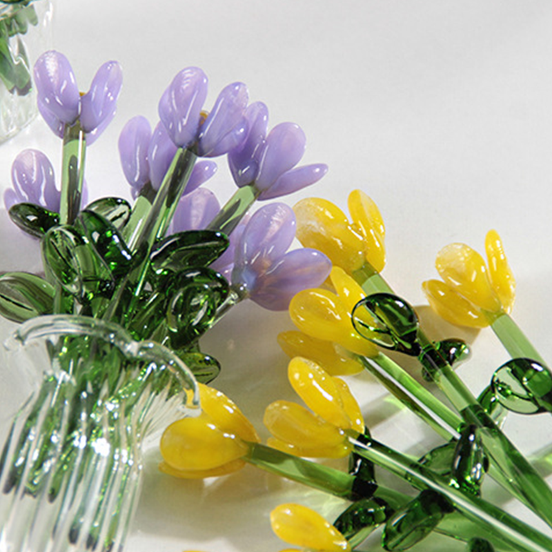 🌷 Glass flower vase set – vibrant, compact, maintenance-free forever!