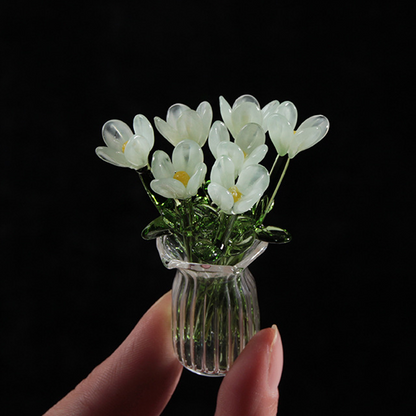 🌷 Glass flower vase set – vibrant, compact, maintenance-free forever!