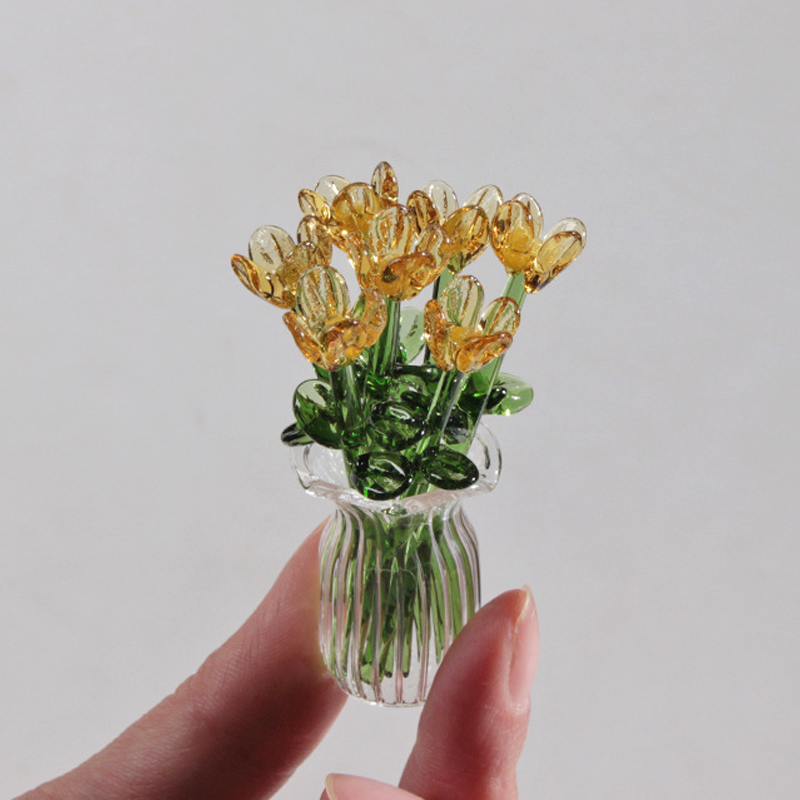 🌷 Glass flower vase set – vibrant, compact, maintenance-free forever!