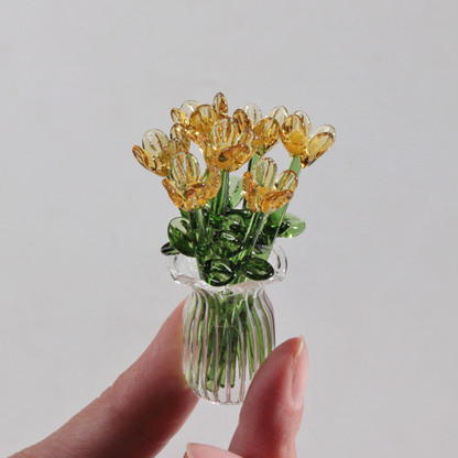 🌷 Glass flower vase set – vibrant, compact, maintenance-free forever!