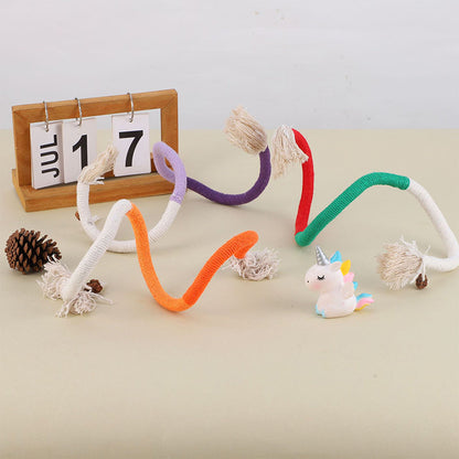 🐾🧶Cat Toys Chew Ropes 3Pcs, Safe Teeth Cleaning Toy for Indoor Kittens, Calming Interactive Kitty Toys
