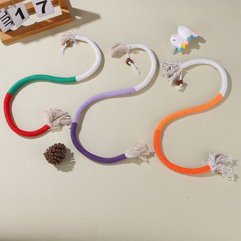 🐾🧶Cat Toys Chew Ropes 3Pcs, Safe Teeth Cleaning Toy for Indoor Kittens, Calming Interactive Kitty Toys