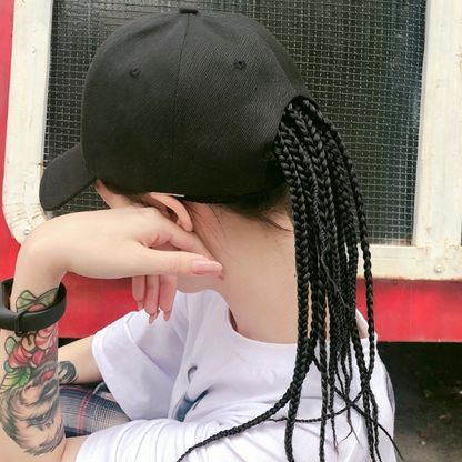 🧢 Braided Wig Hat – Instant Stylish Hair Transformation