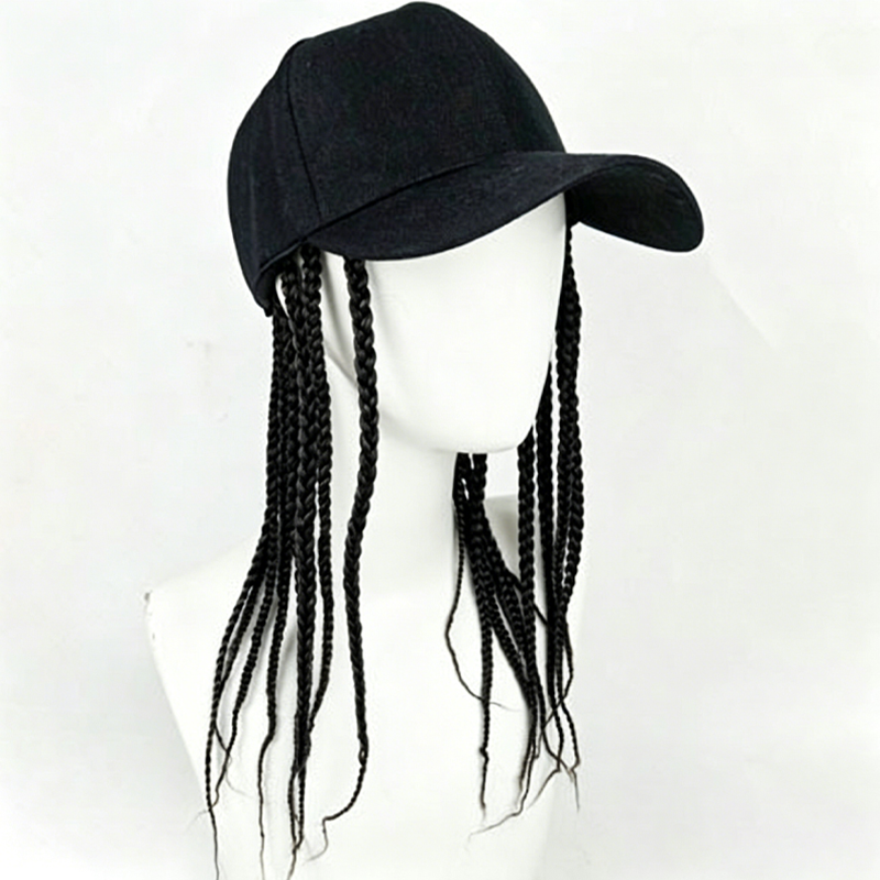 🧢 Braided Wig Hat – Instant Stylish Hair Transformation