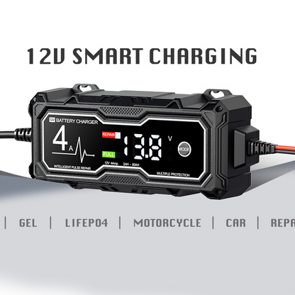 🔋 Smart Car Battery Charger – Test, Charge & Maintain with Ease ⚡