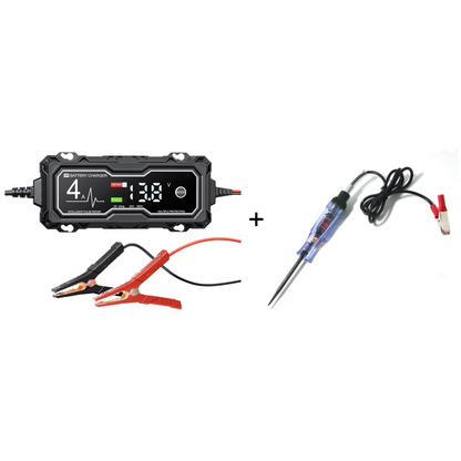 🔋 Smart Car Battery Charger – Test, Charge & Maintain with Ease ⚡