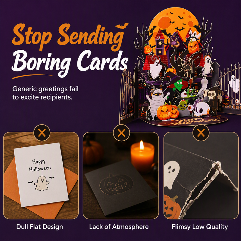 🎃Halloween Limited Offer🥳💞50K+ SOLD!⏳✨Spooky Halloween Pop Up Card