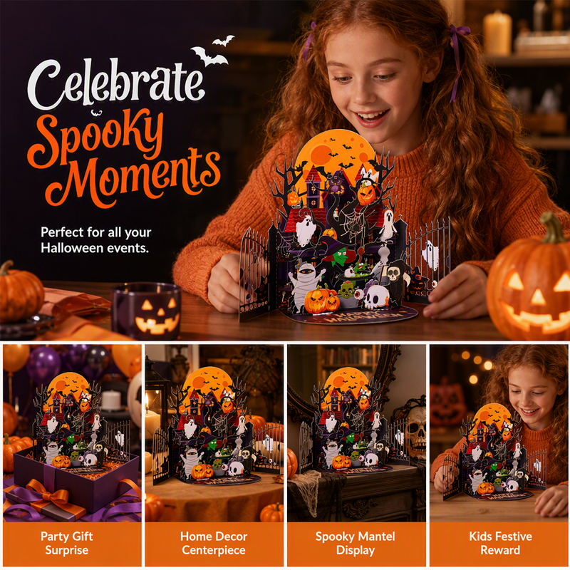 🎃Halloween Limited Offer🥳💞50K+ SOLD!⏳✨Spooky Halloween Pop Up Card