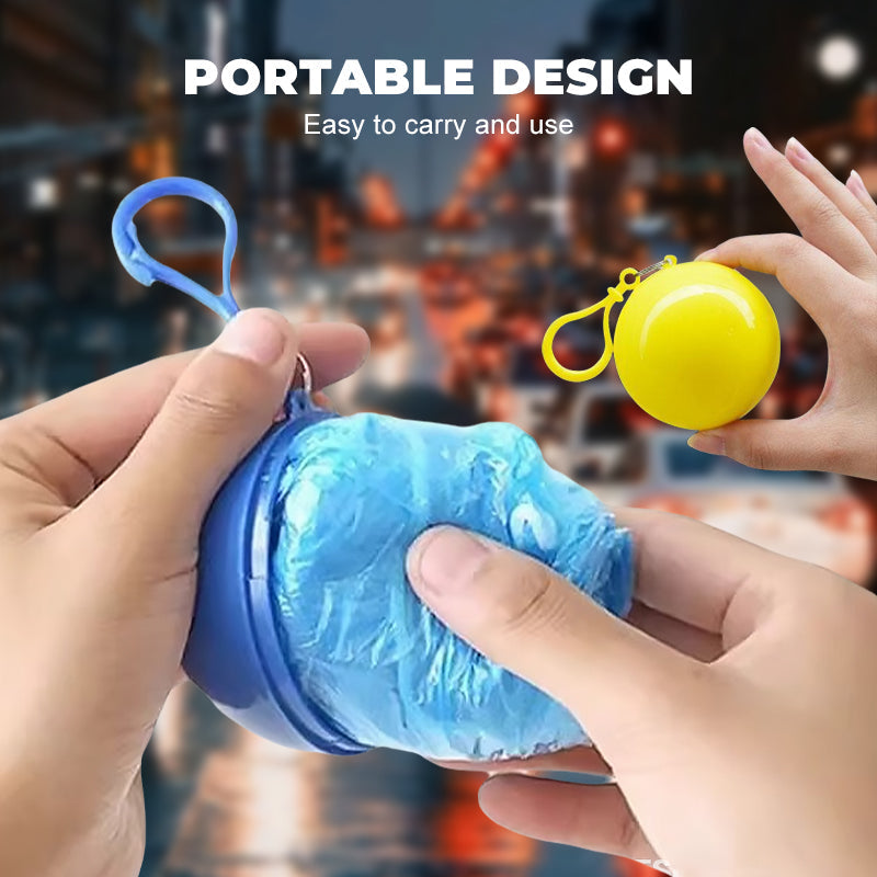 Mini Ball Shape Disposable Raincoat