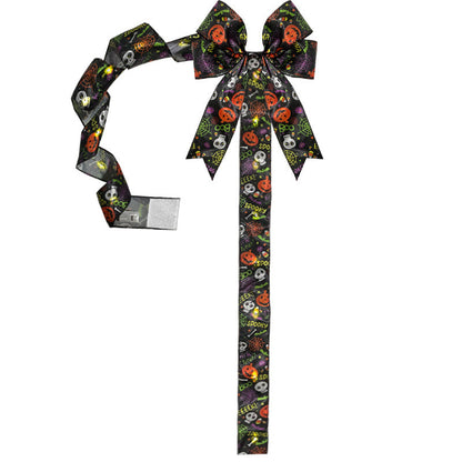🎃 LED Lighted Halloween Cabinet Bow – Glowing Pumpkin & Ghost Decor for Doors & Cabinets | LIMITED TIME 👻