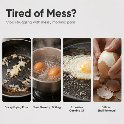 🍳✨Dual Cavity Microwave Egg Poacher
