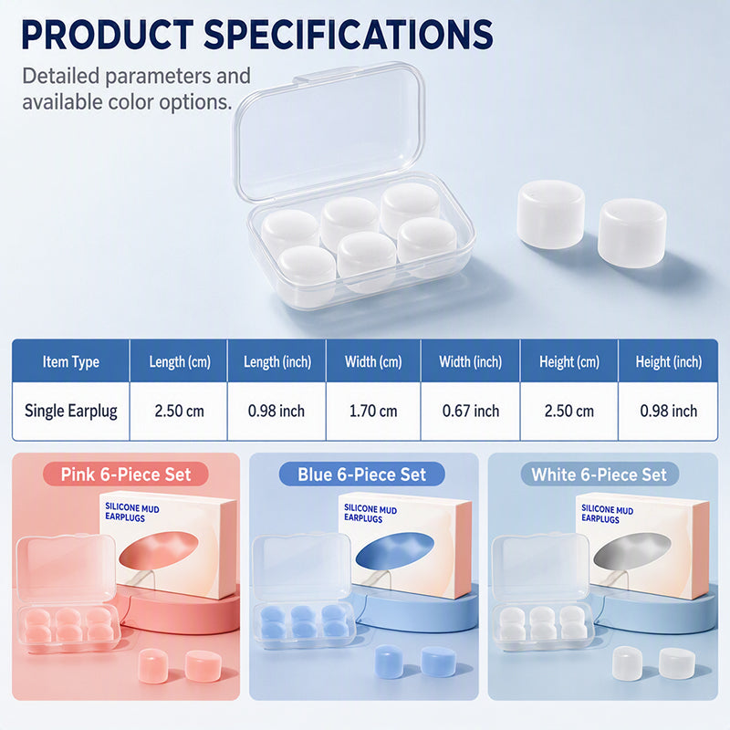 Moldable Silicone Mud Earplugs