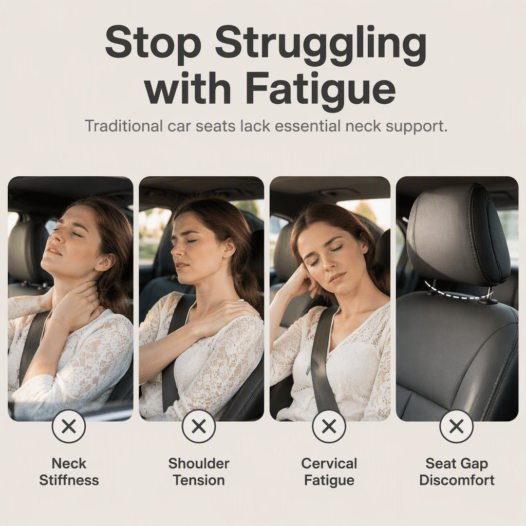 🚗 Car Headrest Neck Cushion – 3D Memory Foam Neck Support for More Comfortable Drives | LIMITED TIME 🔥