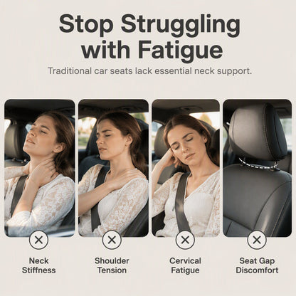 🚗 Car Headrest Neck Cushion – 3D Memory Foam Neck Support for More Comfortable Drives | LIMITED TIME 🔥
