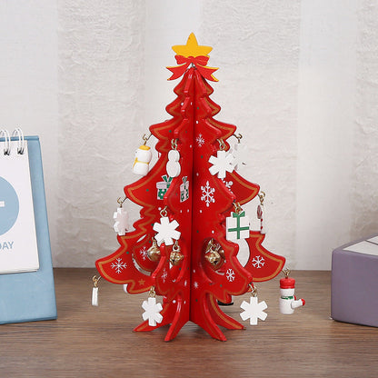 🎄 DIY Wooden Christmas Tree Ornament Set – Build, Decorate & Play! ✨