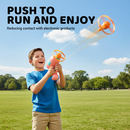 🛸 LED Flying Disc Launcher Gun Toy – Glowing discs, long range & easy to use